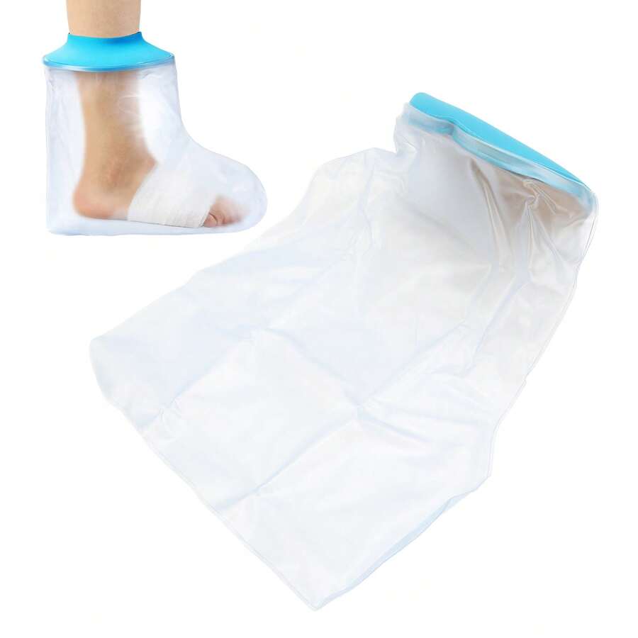 Funda impermeable para yeso de pie, sellado hermético, reutilizable, protector de vendaje de baño para niños - Azul - Ver 1