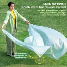 Picnic Blanket, Waterproof Camping Blanket, For Park, Garden, Beach, Waterproof, Machine Washable, Foldable, Foldable Beach Mat, Portable And Can Be Stored In A Bag, Various Sizes And Colors Available - Light Grey - View 3