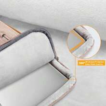 13-13.3 Pulgadas 360 Funda Protectora para Laptop Compatible con MacBook Pro 14 M5 M4 M3 M2 M1,Bolsa Lateral Abierta con 4 Cremallera Bolsillos&Asa, Caqui,36681963 - Neblina azul - Ver 5