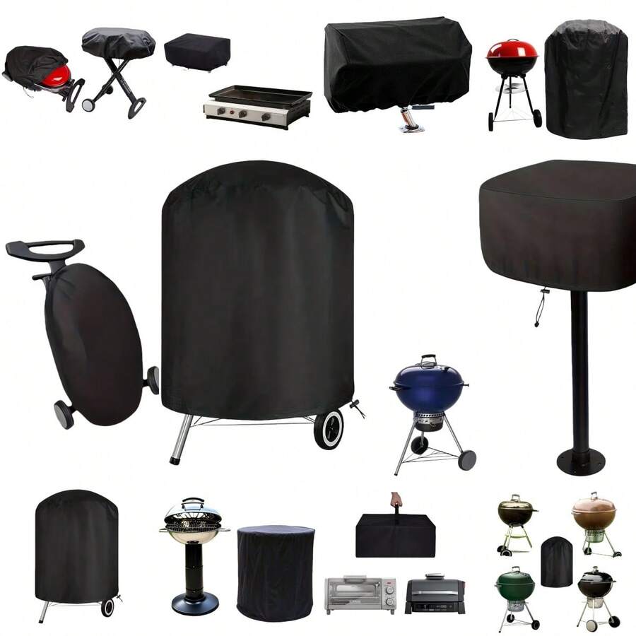 Complete Christmas Gift: All-Weather Oxford Cloth BBQ Grill Cover. This Durable Grill Cover Is Dust-Proof, UV-Resistant, And Fade-Resistant, Suitable For Standard-Sized Grills. It Is A Must-Have For Holiday BBQs. This Thick Oxford Cloth BBQ Cover Is Windproof And Weatherproof, Durable, And Fits Most Standard-Sized Grills, Meeting The Needs Of Outdoor Celebration Activities. Grill Cover Only. Please Verify The Specifications And Size Before Purchasing.