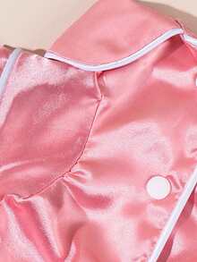 Dog & Cat Pajamas - Soft Snap-Closure Robe, Easy-To-Wear Pet Bodysuit, Light Beige Skin-Friendly Fabric Suitable For Small, Medium, And Large Dogs - Comfortable Nighttime Home Decor And Casual Wear - Multiple Sizes Available, Striped Pattern Robe, Convenient Design, Breathable And Comfortable. - 粉色 - 查看 6