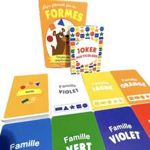 法国棋盘游戏“Mon Premier Jeu Des Formes - Family Of Shapes”，家庭聚会游戏，多人互动游戏，锻炼认知、记忆和社交技能，适合家庭游戏之夜、聚会、旅行，是生日、节日、新年和圣诞节的最佳礼物。 - 彩色 - 查看 1