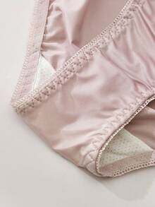 4条装性感纯色冰丝蝴蝶结女士三角内裤，夏季舒适内衣 - 彩色 - 查看 5