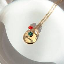 Custom Multiple Birthstone Necklace Grandma Birthday Gift Personalized Emerald Gift For Her Family Handmade Gift For Mom