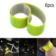 1/6/10pcs Reflective Wristband, Reflective Bracelet, High Visibility Reflective Strip, Reflective Slap Bracelet, Suitable For Night Running, Night Cycling, Night Shift, Backpack, Keys, Hiking, Jogging And Cycling