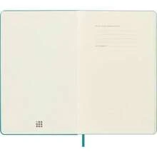 Moleskine - Cuaderno clásico, tapa dura, grande (13 x 21 cm), liso/blanco, verde mirto, 240 páginas(Rayas Azul (reef blue)) - Multicolor - Ver 5