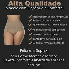 kit 2 Cintas Suplex Alta Compressão Feminina Modeladora Confortável e Discreta - Cinza Claro - Visão 3