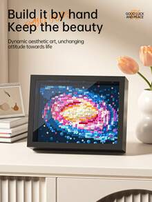 1000+Pcs Famous Painting Building Blocks Puzzle With Frame, Van Gogh, Starry Night, Great Wave, Sunflower, Creative DIY Painting Puzzle Toy Set, Living Room Home Decor, Artistic Gift - Multicolor - View 7