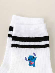 Disney 1/5 paires de chaussettes enfant motif point de croix, couple de points de croix, ange. Chaussettes courtes pour filles/garçons, cadeau quotidien/de fête, Pâques, printemps/été. Chaussettes à volants, chaussettes à bulles, chaussettes hautes rayées noir et blanc pour filles/garçons. Chaussettes de cheville douces, confortables, respirantes et antidérapantes - Multicolore - Voir 11