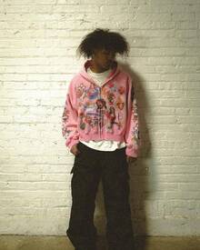 Jesus Y2K Graphic Hooded Streetwear Oversized Pullover Zip Up Sweatshirt Grunge Gothic Vintage Aesthetic Hooded Jacket - Color 5 - 查看 4