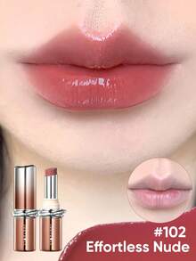 JUDYDOLL STAY SHINE LIPSTICK, Hydrating Lip Gloss, Non-Stick, Limited Edition For New Year - 102 Màu nude tự nhiên - Xem 2