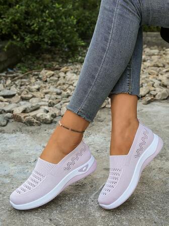 Summer Breathable Hollow Mesh Casual Shoes, Soft Bottom Comfortable Walking Shoes For Women, Lightweight Leisure Shoes, Traditional Chinese Cloth Shoes