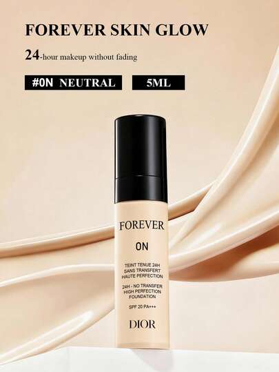 Christian Dior Forever Foundation #ON-Lock-In Acabado Mate de Larga Duración, Tamaño Mini, Acabado Mate de Control de Aceite, Tamaño de Viaje 5ml/0.17oz