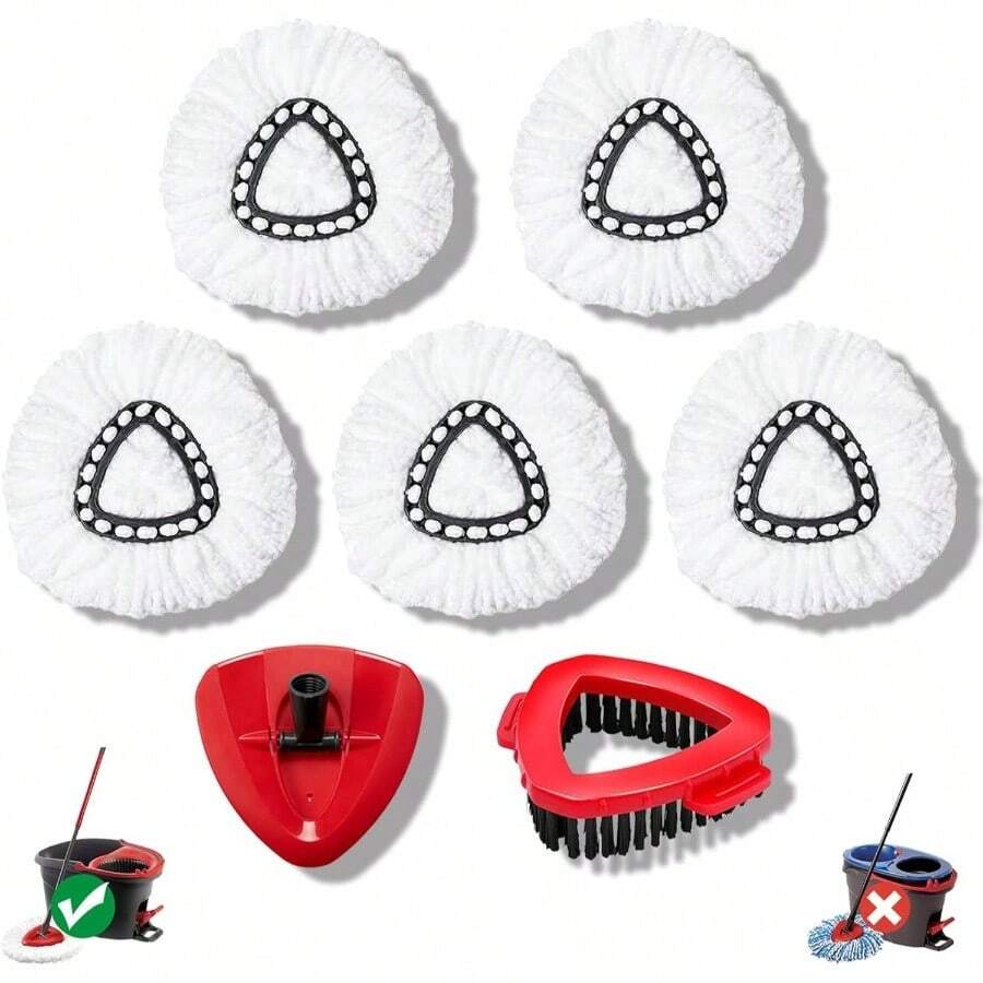 - Pack Mop Heads Replacements Ocedar EasyWring 1, Microfiber Spin Mop Refills, Deep Cleaning, Easy To Replace, Washable - ban đầu - Xem 1