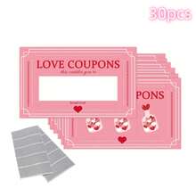 情人节刮刮卡、爱情优惠券、爱情留言刮刮卡、情人节周年纪念贺卡、DIY情人节礼物、送给丈夫、妻子、爱人的浪漫礼物 - 彩色 - 查看 8