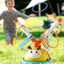 3+ Years Old Kids 3-In-1 Musical Jumping Toy Set - Ladybug Ring Toss And Rocket Launcher With Remote Control, Indoor Outdoor Party Garden Sports Game Gift/Perfect Holiday/Birthday/Christmas/New Year Present - Multicolor - View 12