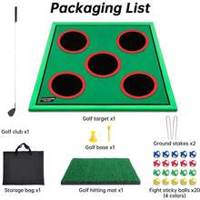 Golf Game Play Set, Golf Chipping Cornhole Game For Adults With 1 Club, 5 Hole Covers, 20 Balls, Putting Mat & Carry Bag, Indoor Outdoor Lawn Backyard Gifts For Men - Multicolor - View 7