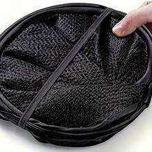 18英寸 x 14英寸大号可折叠带轮洗衣篮 - 经典网状带盖洗衣篮，适用于卧室、浴室、宿舍 - 节省空间的收纳篮 - 黑色 - 查看 10