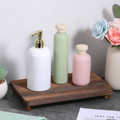 1pc Minimalist Wooden Stool, Available In M And L Sizes, Black And Brown Colors, Includes Tray And Base Wooden Soap Dish Rack, Rustic Multipurpose Home Decor, Suitable For Sink, Countertop, Bathroom, Living Room, Kitchen, Soap Dish, Plant Stand. Great For Graduation, Father's Day, Friend's Gift, Mother's Day