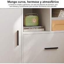 Archivero Móvil Para Oficina Con Ruedas 2 Estantes Y Cajones - Blanco - Ver 4