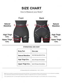 1pc Women's Punk Gothic Thigh Leg Harness Belt, Fashion Body Accessory For Party And Dating Clubwear - 黑色 - 查看 8