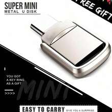 1个U盘，容量可选：1GB、2GB、4GB、8GB、16GB、32GB、64GB、128GB，USB 2.0高速接口，金属材质，兼容PC/笔记本电脑/平板电脑/手机/车载音响/游戏机/音频设备 - 安全存储您的文件！ - 銀色 - 查看 6