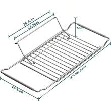 Escurridor de Trastes 304 Acero Inoxidable Escalable Organizador de Platos sobre Fregadero Escurridor de Cubiertos Impermeable y Antioxidante Aecador de Trastes Cocina - rejilla de drenaje - Ver 6