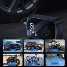 Wireless Car Air Compressor Electric Tire Inflator Pump For Motorcycle Bicycle Boat Car Tire Ball, Black - 打氣泵100w - 查看 2