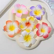 Women's Six Banana Flower Hair Clip Set (6 Pieces/4 Pieces) Cute Beach Vacation Floral Accessories - 豐富多彩的 - 查看 2