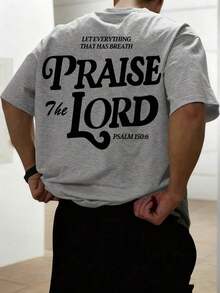 Nuevos artículos populares de 2026Zrgoth: Camiseta de manga corta para hombre, versátil, minimalista, con estampado. |   Tema de los Salmos Bíblicos - Negro - Ver 11