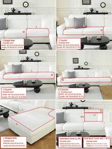 1 tấm bọc ghế sofa co giãn, chống trượt, phủ toàn bộ bề mặt, chất liệu vải mềm mại, phù hợp mọi mùa, vải dày dặn, có thể giặt máy, thân thiện với thú cưng, trang trí cho phòng ngủ, văn phòng, phòng khách, phù hợp với ghế sofa hình chữ L và ghế sofa 1/2/3/4 chỗ ngồi. - trắng - Xem 5