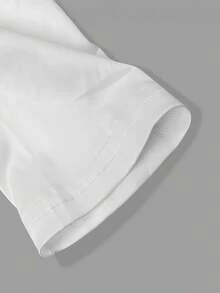 GRDR 1件男士休闲亨利领短袖T恤，夏季 - 藍白色 - 查看 7