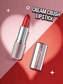 MISSLYN 1pc Cream Crush Lipstick,Creamy Hydrating Satin Lipstick,High-Shine Buildable Nude Lip Color,Non-Sticky Rich Pigment Lip Makeup For Daily Wear,Party & Y2K Looks,Birthday & Valentine's Day Gift,Vegan & Cruelty-Free,Brand Beauty Cosmetic - ##210 Sunset Glow - View 7