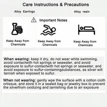 1pair Geometric Resin & Rhinestone Earrings - Baby Blue - View 4