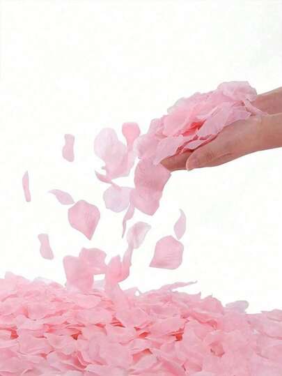 Pink Rose Petals, Silk Petals, Romantic Decorations, Suitable For Wedding, Engagement, Birthday, Anniversary Party Background Setups,Festival Decorations,Wedding Party Supplies,Valentines Gifts For Boyfriend,Easter, Valentine's Day And Other Holiday Decorations.