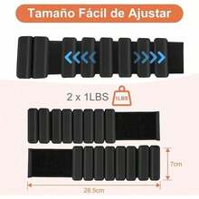 Polainas para Tobillo Muñecas - Pesas para Tobillos 2x1LB Pesas de Entrenamiento de Fuerza de Muñeca y Tobillo Polainas para Tobillo de Silicon Ejercicio en Casa para Pilates Yoga Fitness.pesas - por defecto - Ver 5
