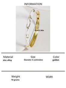 1 件女士珐琅花卉镀金手链