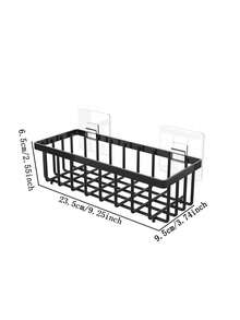 No Drill Bathroom Storage Rack, Wall-Mounted Bathroom Organizer Shelf, Suitable For Bathroom, Vanity, Toilet, Wall-Mounted Bathroom Shower Caddy, Bathroom Vanity Organizer, Wall-Mounted Adhesive Shower Caddy, Can Hold Shower Gel, Shampoo, Soap, Home Bathroom Decor, Bathroom Shelf, Autumn Decor, Back To School Bathroom - Multicolor - View 13