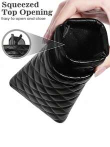 双层眼镜袋，大号挤压式开口，超细纤维软质眼镜盒，男女通用，适用于近视眼镜、散光眼镜，男女通用，返校季书包旅行必备，旅行收纳包，沙滩夏季度假旅行配件，旅行包，假期假期学习用品，女士太阳镜 - 黑色 - 查看 2