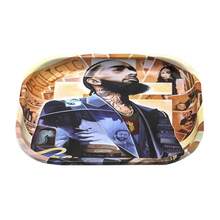 1Pc Metal Cigarette Rolling Tray |   For Tobacco Storage & Organization, Smoking Accessories Organizer |   Durable Iron Construction, Easy To Clean |   Ideal For Hand - Rolling & Pipe Smoking, Great Gift For Smokers - PZ-74 - 查看 12