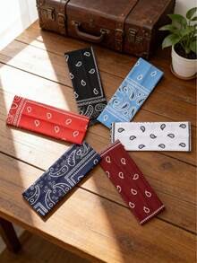 1pc Floral Retro Print Sports Yoga Headband For Women, Moisture-Wicking Stretchy Casual Bohemian Rhombus Design Headwrap, Suitable For All Seasons, Hairband Fall Winter Hair Band Hair Accessories For Women For Vacation Outfits Woman Elegant Scarf Women Bandana Soft Headwrap