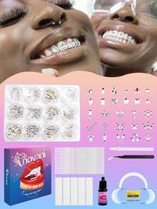 240pcs/Set Tooth Gem Kit | Tooth Crystals Gems Kit For Teeth | Teeth Jewelry Starter Kit (With Tooth Gem Glue)(No Uv Lamp) - Multicolor - View 8