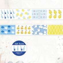 1 Roll Die-Cut Washi Tape For Scrapbooking DIY Decoration, Soft Candy Sweet Poetry . Cloud Series, Suitable For Gifts, Office, Home, Marking, Labeling, Classroom, Entertainment Toys, Student Planner Creative Retro Decoration Stickers - Multicolor - View 14