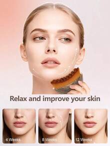 面部及身体按摩刷，淋巴按摩器，适用于面部、下巴及下颌线按摩，符合人体工学设计，精准贴合肌肤，便携式美容工具（持续使用效果更佳），美容，护肤产品，水疗，自我护理，护肤工具，面部护理，美容师用品，按摩，面部按摩工具，面部滚轮 - 彩色 - 查看 6