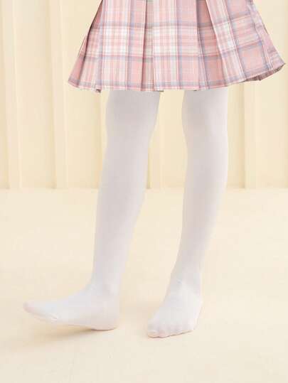 1/2/4 双女童舞蹈紧身裤、儿童打底裤、婴儿无脚紧身裤、白色、纯色、不透明无脚长袜、薄款、高弹无脚连裤袜、白色舞蹈袜、休闲适合日常穿着、学院风可爱风格舞蹈裤、春夏/四季常规无脚裤、适合学生日常聚会、搭配裙子、短裤、平底鞋、返校打底裤、返校季、学生、新学期、返校、教室