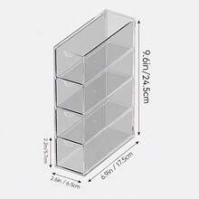 1 pieza Caja de almacenamiento de zapatos para perro de 4 niveles de acrílico, estantería de exhibición - Apilable, impermeable, a prueba de polvo, caja de zapatos ventilada, diseño extraíble transparente, fácil de usar - Ahorro de espacio, ideal para la organización de zapatos para mascotas, artículo imprescindible - transparente - Ver 8