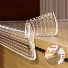 200cm Furniture Corner Edge Guard, Home Safety Bumper Strip, Transparent Bumper Strip, Suitable For Cabinets, Tables And Drawers, Kitchen Safety, Smooth Surface, Easy Installation, Furniture Corner Protector, Cabinet Corner Protector - Multicolor - View 6