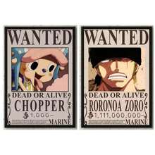 ONE PIECE 1/2/3/6件套复活节流行卡通海报印刷帆布墙画，适用于卧室、客厅、酒吧、咖啡厅、入口处，无框墙面装饰