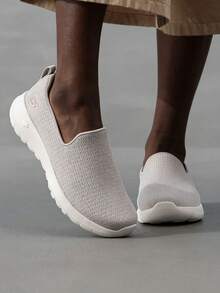 Skechers Women's Casual Shoes GO WALK JOY Lightweight Slip-On Walking Shoes, Breathable & Comfortable Athletic Casual Shoes 124637-NAT - Natural Color - View 3