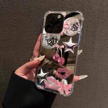 Rotating Lanterns Bowknot Pattern Mirror Acrylic Phone Case For IPhone 16 15 14 13 12 11 Pro Max X XR 7 8 Plus Shockproof Cover - 1 - Xem 10